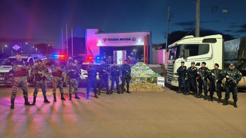 Golpe no tráfico: PM apreende cerca de 400 kg de drogas na BR-163 em Itaúba
