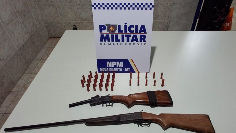 Tolerância Zero: PM age rápido, prende agressor e apreende armas após ameaças contra mulher e criança