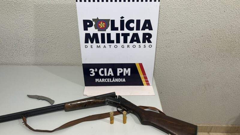 PM retira duas armas de fogo de circulação em apenas 24 horas no norte de MT