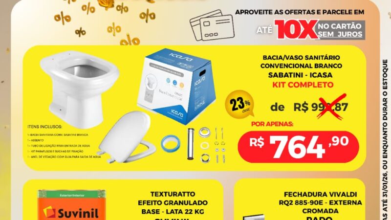 CHUVA DE OFERTAS ENGEL PROMETE DESCONTOS E CONDIÇÕES ESPECIAIS PARA QUEM VAI CONSTRUIR OU REFORMAR