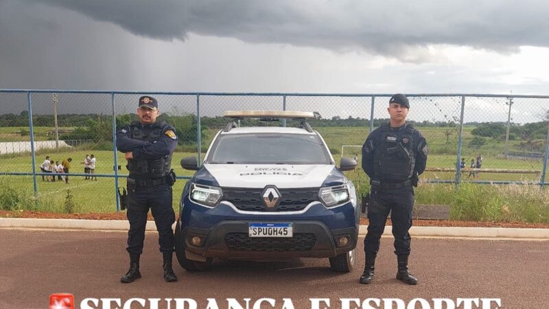 Polícia militar garante segurança durante evento de futebol em Nova Santa Helena