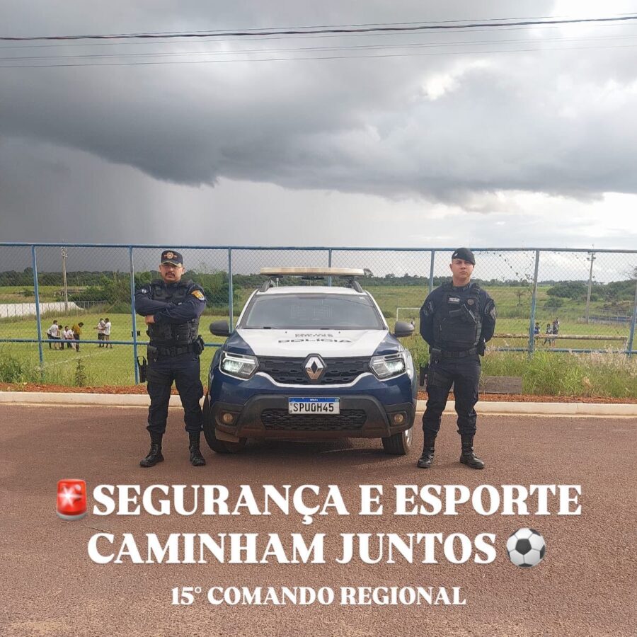 Polícia militar garante segurança durante evento de futebol em Nova Santa Helena