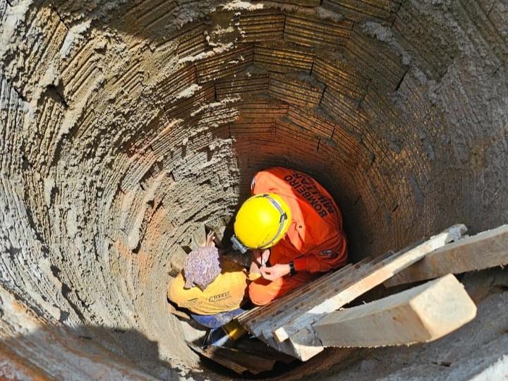 Trabalhadora cai em poço de 4,5 metros e é resgatada pelos Bombeiros em Lucas do Rio Verde