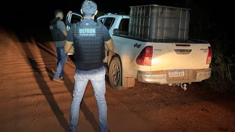 Polícia Civil intercepta carga de diesel e prende motorista a caminho de garimpo ilegal na Terra Indígena Sararé