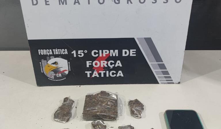Adolescente é apreendido por tráfico após tentar fugir da PM em área de mata em Várzea Grande