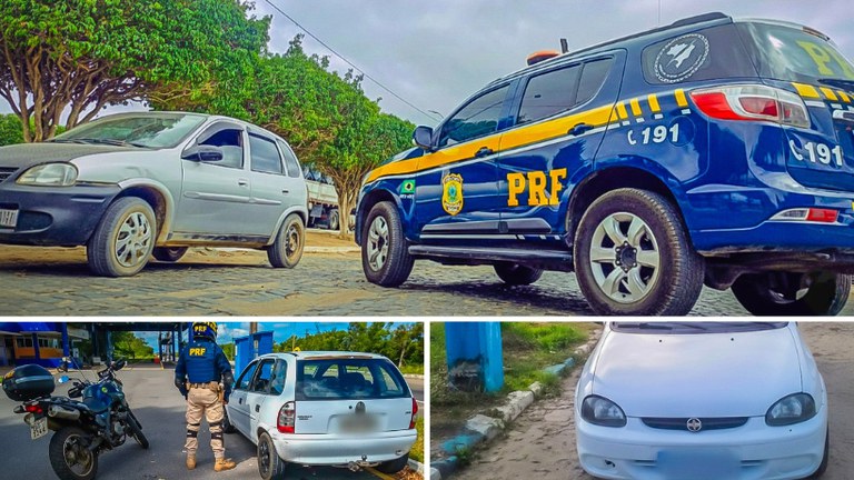 PRF recupera carro furtado durante fiscalização na BR-070 em Cáceres