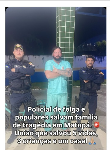 Herói: PM mergulha em carro submerso e salva cinco pessoas de tragédia