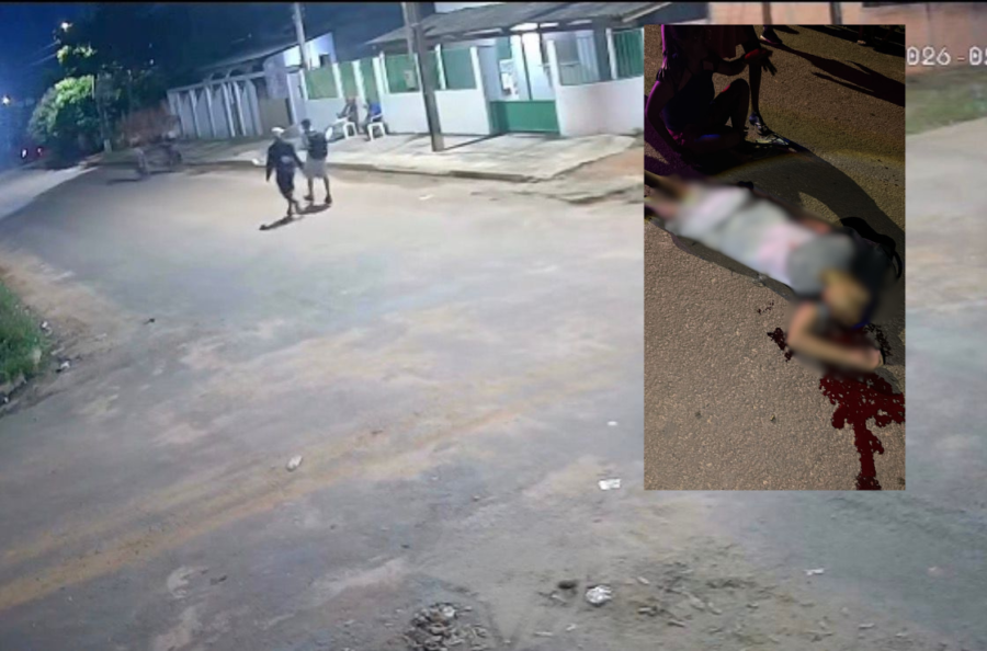 Imagens fortes: homem é executado a tiros em frente a escola em Peixoto de Azevedo