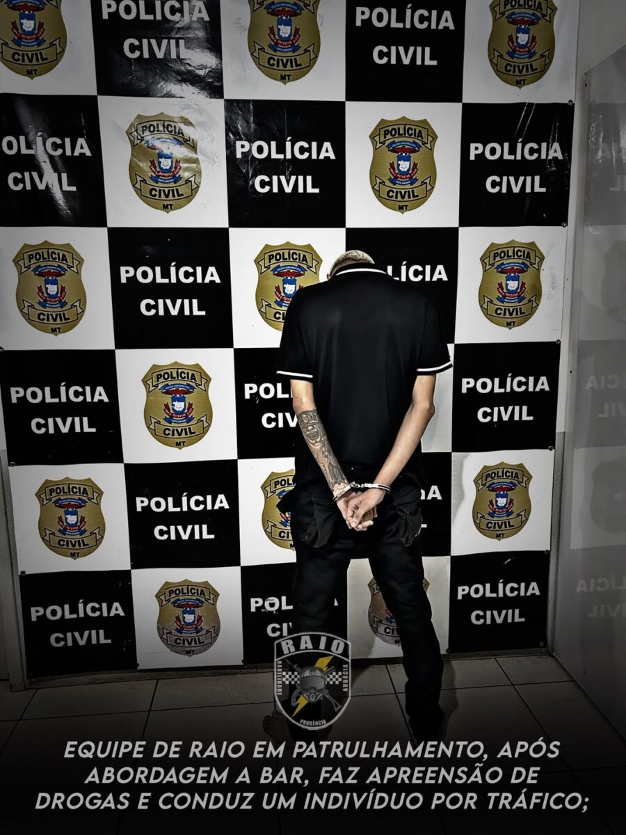 Denúncia leva RAIO a prender jovem com 20 porções de cocaína em Guarantã do Norte