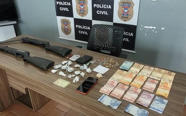 Homem é preso após agredir companheira grávida e ser flagrado com drogas e armas em Itiquira