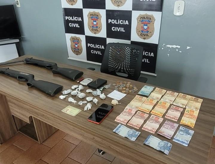 Homem é preso após agredir companheira grávida e ser flagrado com drogas e armas em Itiquira