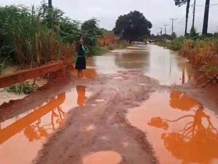 VÍDEO: fortes chuvas provocam alagamentos, desmoronamento e transtornos em Guarantã do Norte
