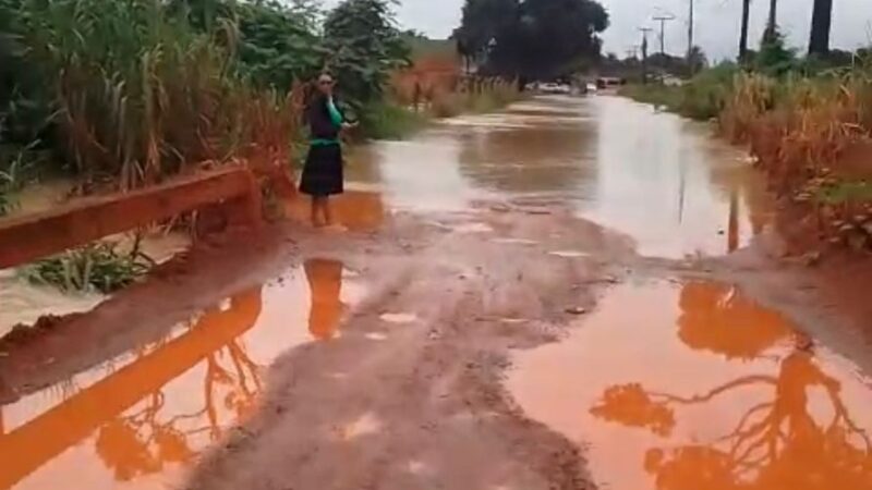 VÍDEO: fortes chuvas provocam alagamentos, desmoronamento e transtornos em Guarantã do Norte