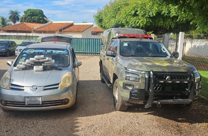 Gefron intercepta táxis bolivianos e apreende 65 kg de drogas na fronteira em Cáceres