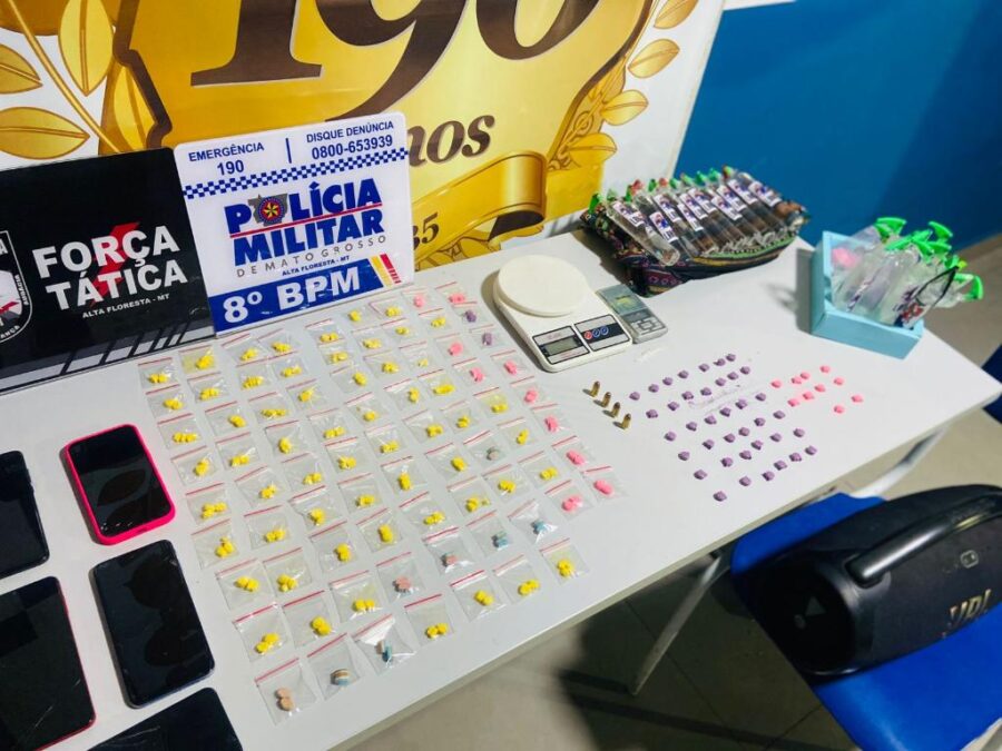 Foragido é preso com 238 porções de drogas e munições em Alta Floresta