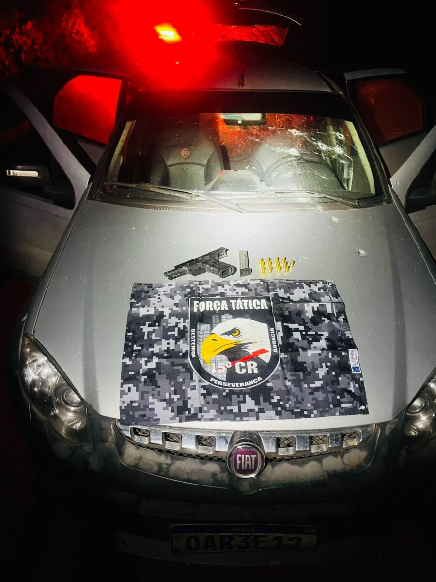 Confronto na BR-163: Força Tática intercepta suspeito armado após troca de tiros em Guarantã do Norte