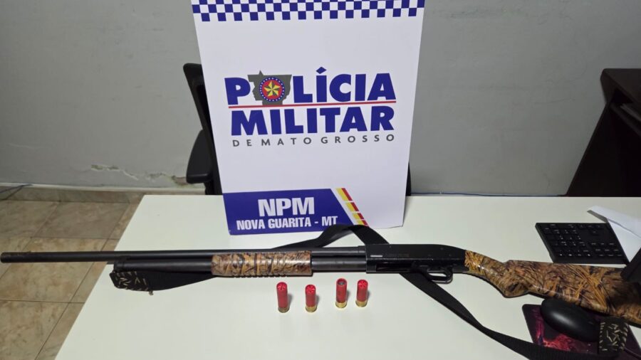 PM age rápido, apreende espingarda calibre .12 e evita situação mais grave em Nova Guarita