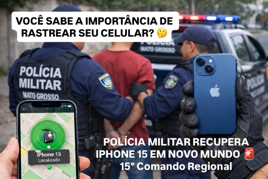 Polícia Militar recupera iPhone 15 furtado e detém suspeita em Novo Mundo