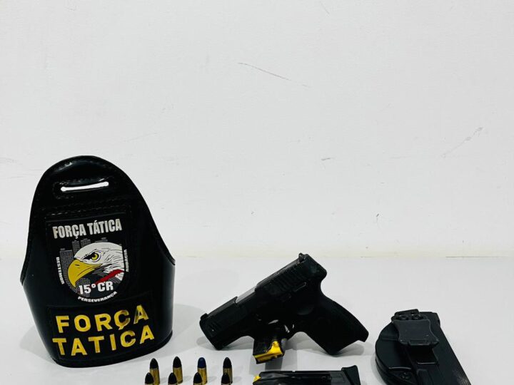 Tolerância Zero: Força Tática apreende arma com numeração raspada e prende suspeito em Peixoto de Azevedo