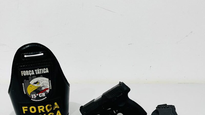 Tolerância Zero: Força Tática apreende arma com numeração raspada e prende suspeito em Peixoto de Azevedo