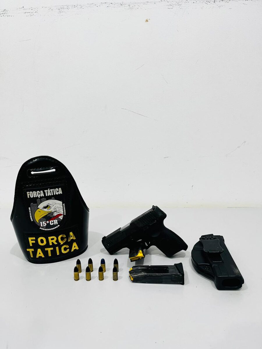 Tolerância Zero: Força Tática apreende arma com numeração raspada e prende suspeito em Peixoto de Azevedo