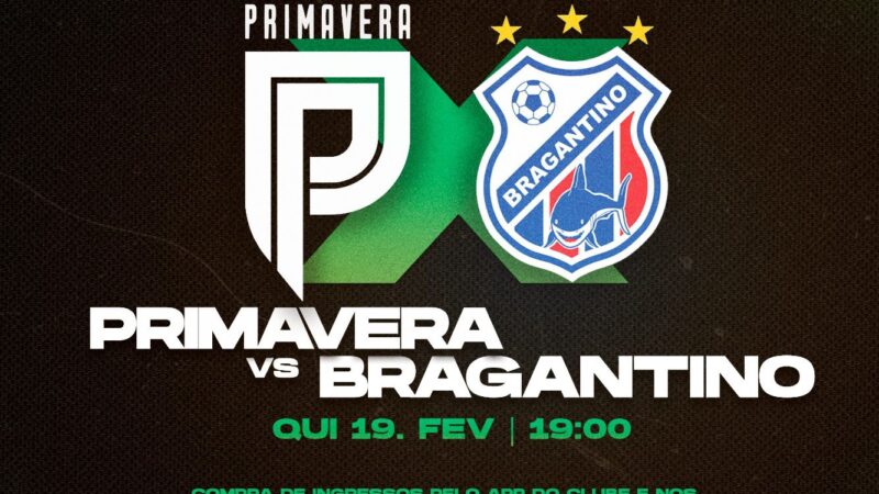 Primavera encara Bragantino-PA em duelo decisivo na estreia da Copa do Brasil