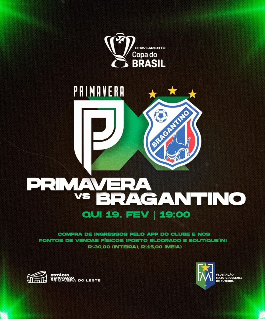 Primavera encara Bragantino-PA em duelo decisivo na estreia da Copa do Brasil