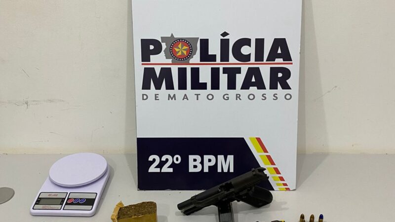15º Comando Regional Desarticula Ponto De Tráfico E Apreende Arma E Drogas Em Peixoto De Azevedo