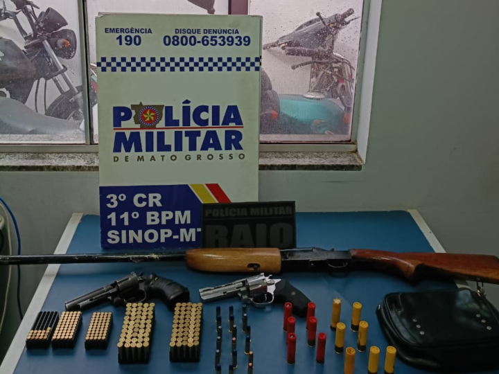 Operação Safra Desviada apreende cinco armas e 138 munições durante ação contra desvio de grãos em Sinop