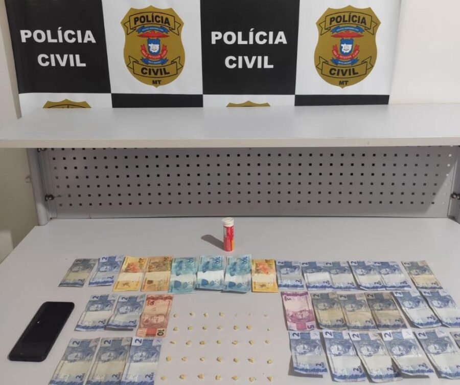 Jovem é preso em flagrante por tráfico de drogas com 35 porções de pasta base no Centro