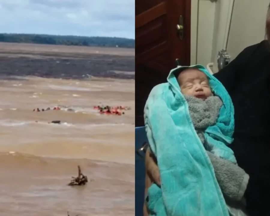 Milagre no naufrágio: recém-nascido é resgatado dentro de cooler em Manaus