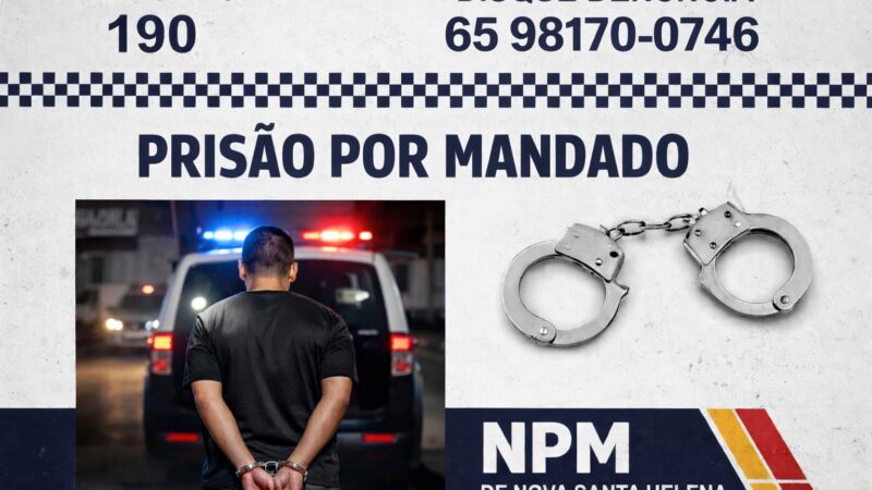 Operação Nortão Seguro: PM cumpre mandado de prisão durante rondas em Nova Santa Helena