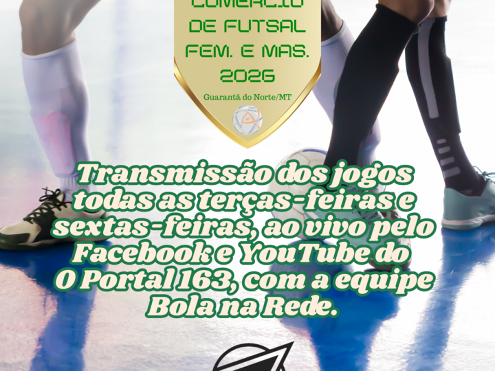 Copa Comércio de Futsal 2026 agita o Bezerrão com jogos equilibrados e transmissão ao vivo com a Equipe Bola na Rede