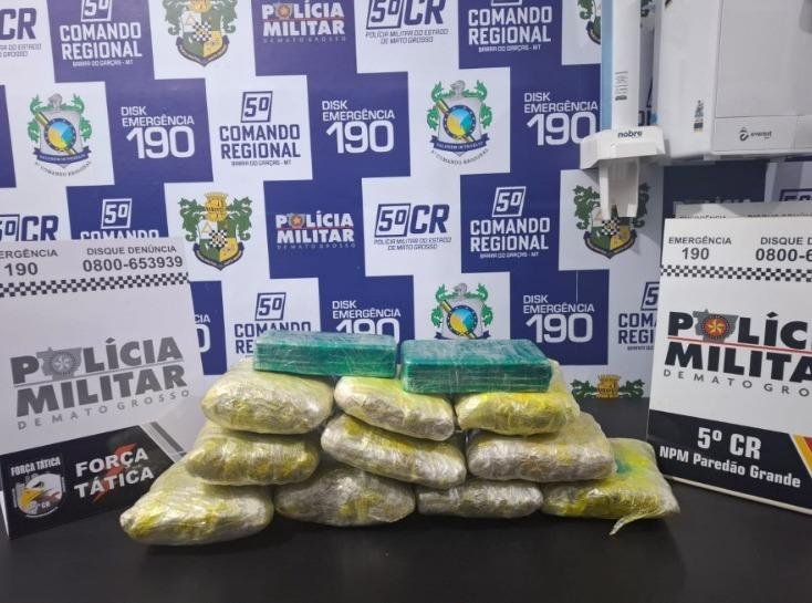 Nervosismo entrega traficante em ônibus e Força Tática apreende 7,5 kg de drogas