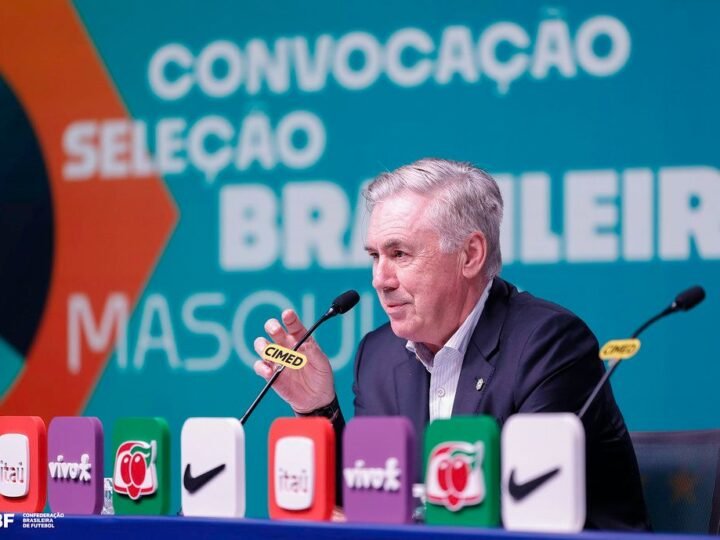 Ancelotti anuncia última convocação do Brasil antes da Copa para amistosos contra França e Croácia