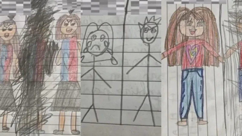 Desenhos em caderno levam à prisão de pai suspeito de abusar da filha