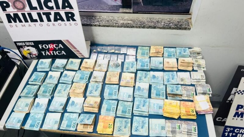 Força Tática prende casal ligado a facção com mais de R$ 64 mil e drogas em Sinop