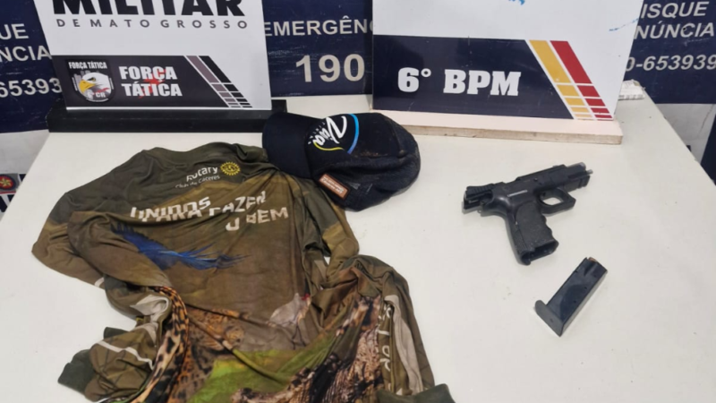 Força Tática prende faccionado após tiros em bar e tentativa de homicídio em Cáceres