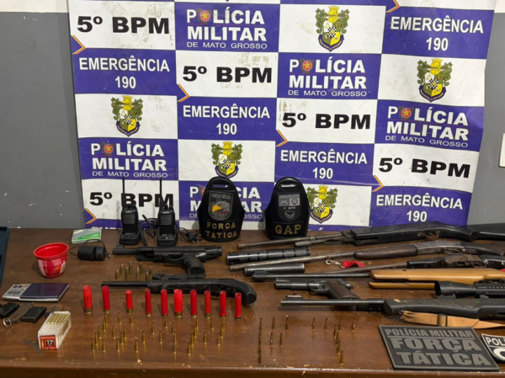 Armeiro é preso com arsenal ilegal em propriedade rural de Rondonópolis