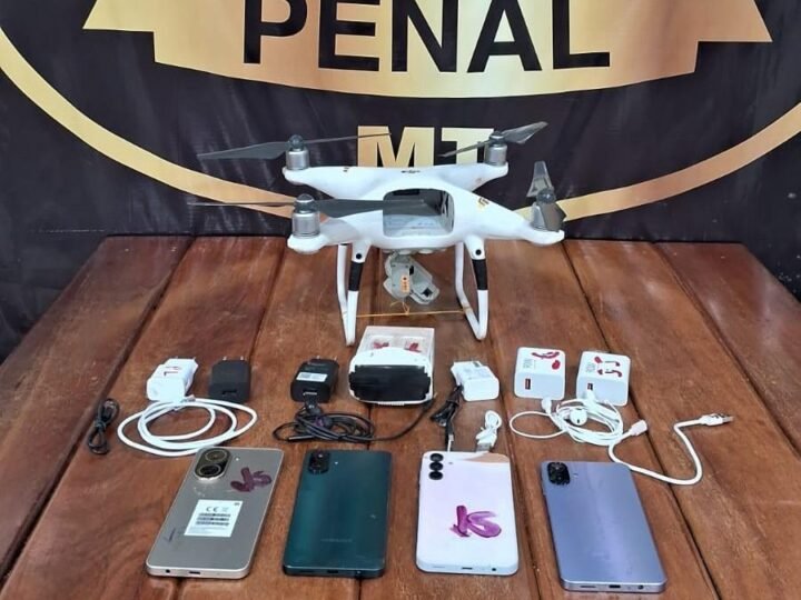 Drones são abatidos ao tentar levar celulares para dentro de penitenciária em MT