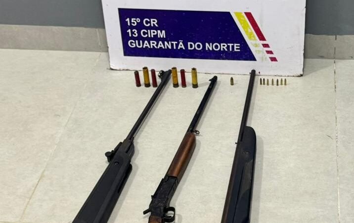 Operação Força Total: PM apreende armas e registra ocorrências em Guarantã do Norte