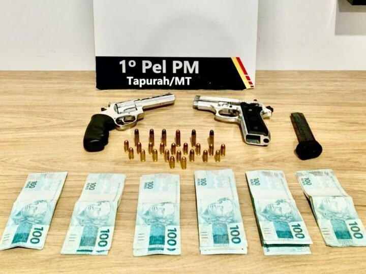 Homem é preso com duas armas e mais de R$ 5 mil durante operação em Tapurah