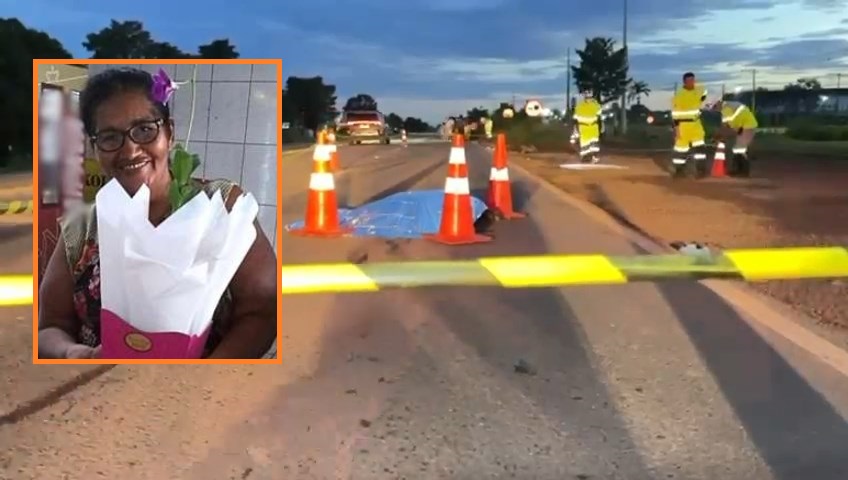 Ciclista de 67 anos morre após ser atropelada na BR-163 em Sinop