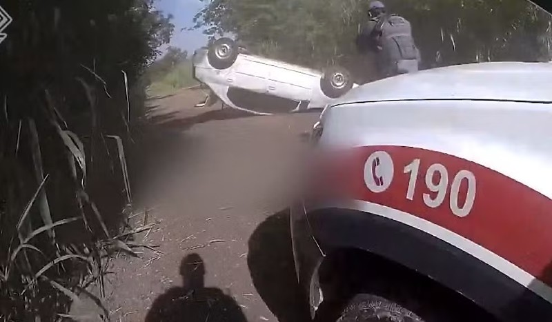 PM divulga vídeo de resgate de criança de 2 anos sequestrada e ameaçada pelo pai em Sumaré