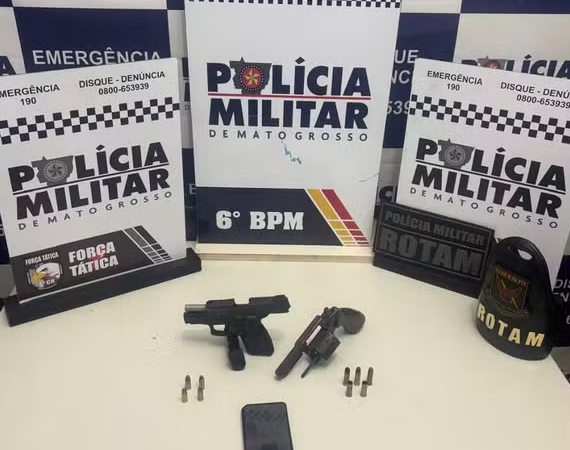 Confronto com a PM termina com dois suspeitos mortos e armas apreendidas em Mato Grosso