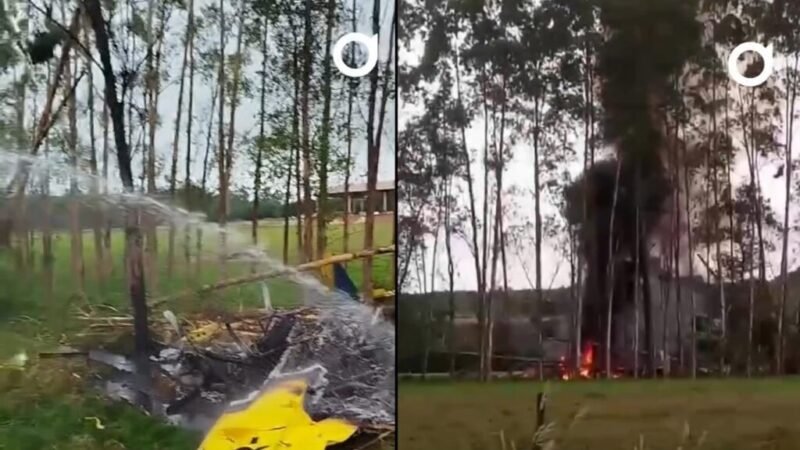 Avião agrícola colide com árvores durante pulverização em Gaúcha do Norte