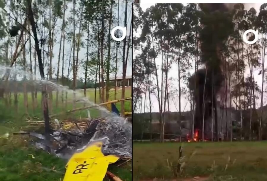 Avião agrícola colide com árvores durante pulverização em Gaúcha do Norte
