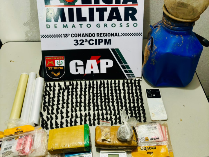 Suspeito tenta fugir, mas acaba preso com grande quantidade de drogas e máquinas ilegais