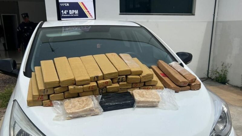 Carga pesada do tráfico é interceptada e dupla acaba presa com dezenas de tabletes