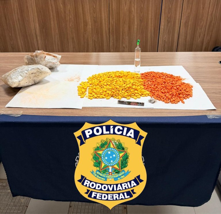 PRF intercepta carga de drogas em ônibus e prende passageira na BR-364 em MT